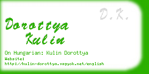 dorottya kulin business card